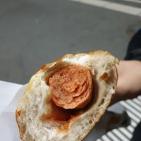 Hot dog at Brezelkönig in Waedenswil