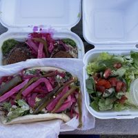 Vegan maza plate  at Tabaraka in Hilo