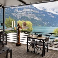 Outdoor seating at Sagibeiz in Murg