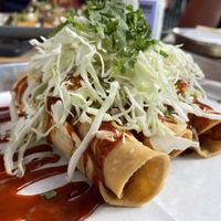 Rolled up tacos vegan  at Taco Daddy's in Martinez