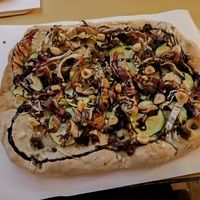 Bandiera bianca (mozzarella, courgettes, radish, wurst, balsamic vinegar sauce) at Laboratorio - Food. Drink. Green Cosmetics in Jesi