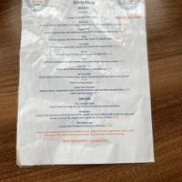 Breakfast menu at Ralphy's in Morecambe