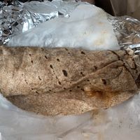 Vegan Eggplant Parm Hero on a wrap at Donna's Pizzeria in Saddle Brook