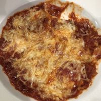 Vegan Spinach and Mushroom Ravioli Parmigiana  at Donna's Pizzeria in Saddle Brook