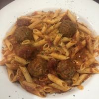 penne with vegan meatballs   at Donna's Pizzeria in Saddle Brook