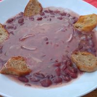 Beans and bread. at Giardino in Bellinzona