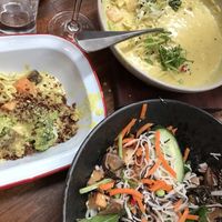 Poke bowl, yellow curry  at Mother in Fremantle