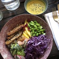 vegan poke bowl at Gostilna Vida in Ljubljana