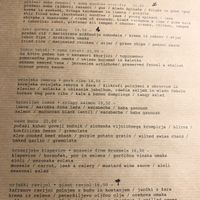 Menu October 2021 at Gostilna Vida in Ljubljana