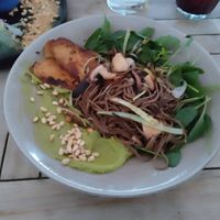 Soba bowl with tempeh at Gostilna Vida in Ljubljana