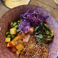 Poke bowl at Gostilna Vida in Ljubljana