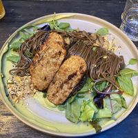 Soba Noodles with tempeh DELICIOUSS  at Gostilna Vida in Ljubljana