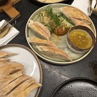 Two types of hummus  at Gostilna Vida in Ljubljana