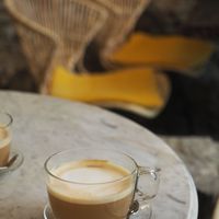 Oat latte at Gostilna Vida in Ljubljana