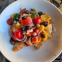 Panzanella (vegan) at Pop's Place Pizza in Ljubljana