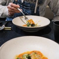 Handmade agnolotti  at Sow Vegan in Kowloon