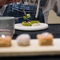 Fig leaves, Pistachio  at Sow Vegan in Kowloon