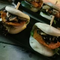 Sweet potato mushroom bao buns at Zero Fox in Teneriffe