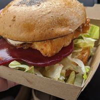 Vegan cheeseburger at Crispy's Burgers in Joondalup