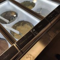 Some ice cream options at AMMA Gelato in Barcelona