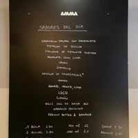 Sabores y precios Agosto 2022 at AMMA Gelato in Barcelona