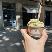 Storefront  at AMMA Gelato in Barcelona