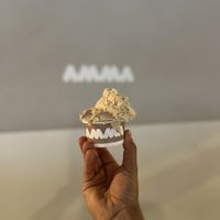 Hazelnut & salty caramel with peanuts   at AMMA Gelato in Barcelona