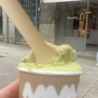 Glace pistache et avocat-citron-coco  at AMMA Gelato in Barcelona