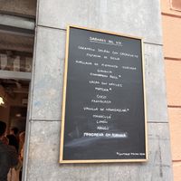 Menu of the dayy  at AMMA Gelato in Barcelona