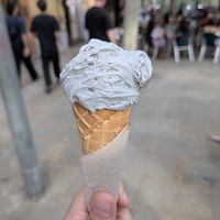 Black Sesame ice cream at AMMA Gelato in Barcelona