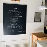 Menu  at AMMA Gelato in Barcelona