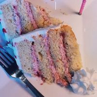 Vegan strawberry cake at Zoetropolis Cinema Stillhouse in Lancaster
