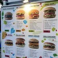 burger menu  at Las Vegan's - Miamor Rómaim in Budapest