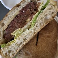 Vegan cheeseburger  at Teaism - Dupont Circle in Washington