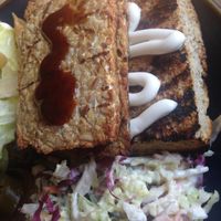 Tempeh burger w mayo at Teaism - Dupont Circle in Washington