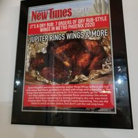 We got the hot, mild, and bbq at Jupiter Rings Wings & More in Phoenix