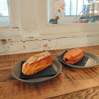 Pistachio and chocolat pastry at WAY Specialty Coffee Roasters in Ghent