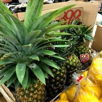 Some imported pineapples at Yasai Batake - Banana Stand in Okinawa
