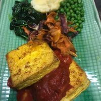 Vegan Tofu Steak  at Sunflower Vegetarian Cafe in Mount Lawley