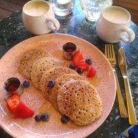 Pancakes with maple syrup at Beetschwester in Muenster