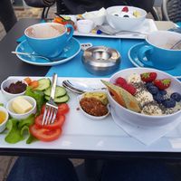 Veganes Frühstück (Brötchen gab es dazu) at Kaffeetasse in Buehl