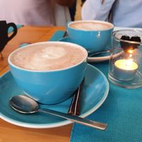 Amazing hot chocolate with soy/oat milk at Kaffeetasse in Buehl