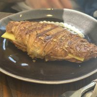 Vegan croissant with cheese and ham  at Debby's Good Veggie Food in Barcelona