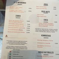 Menu  at Debby's Good Veggie Food in Barcelona