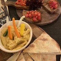 Humus, Bruschetta at Al Piazza in Ascona