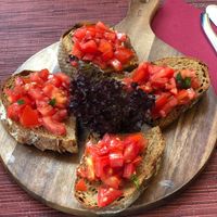 Bruschetta (starter) at Al Piazza in Ascona