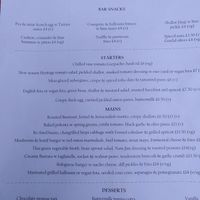 Menu at The Punter in Oxford