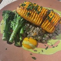 Vegan hasselback butternut squash   at The Punter in Oxford