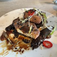 Miso glazed aubergines  at The Punter in Oxford