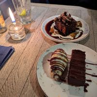 Sticky Toffee and Chocolate Orange Delice at The Punter in Oxford